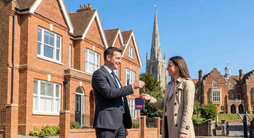 Letting Agent in Harrow Handing Over Rental Property Keys – Empire Chase Harrow Landlords